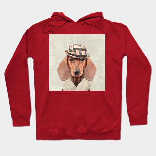 The stylish Mr. Dachshund Hoodie by Sparafuori